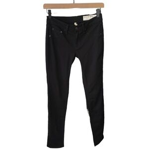 Rag & Bone Black the Legging Skinny Jeans Coated Black Super Soft Stretchy 25